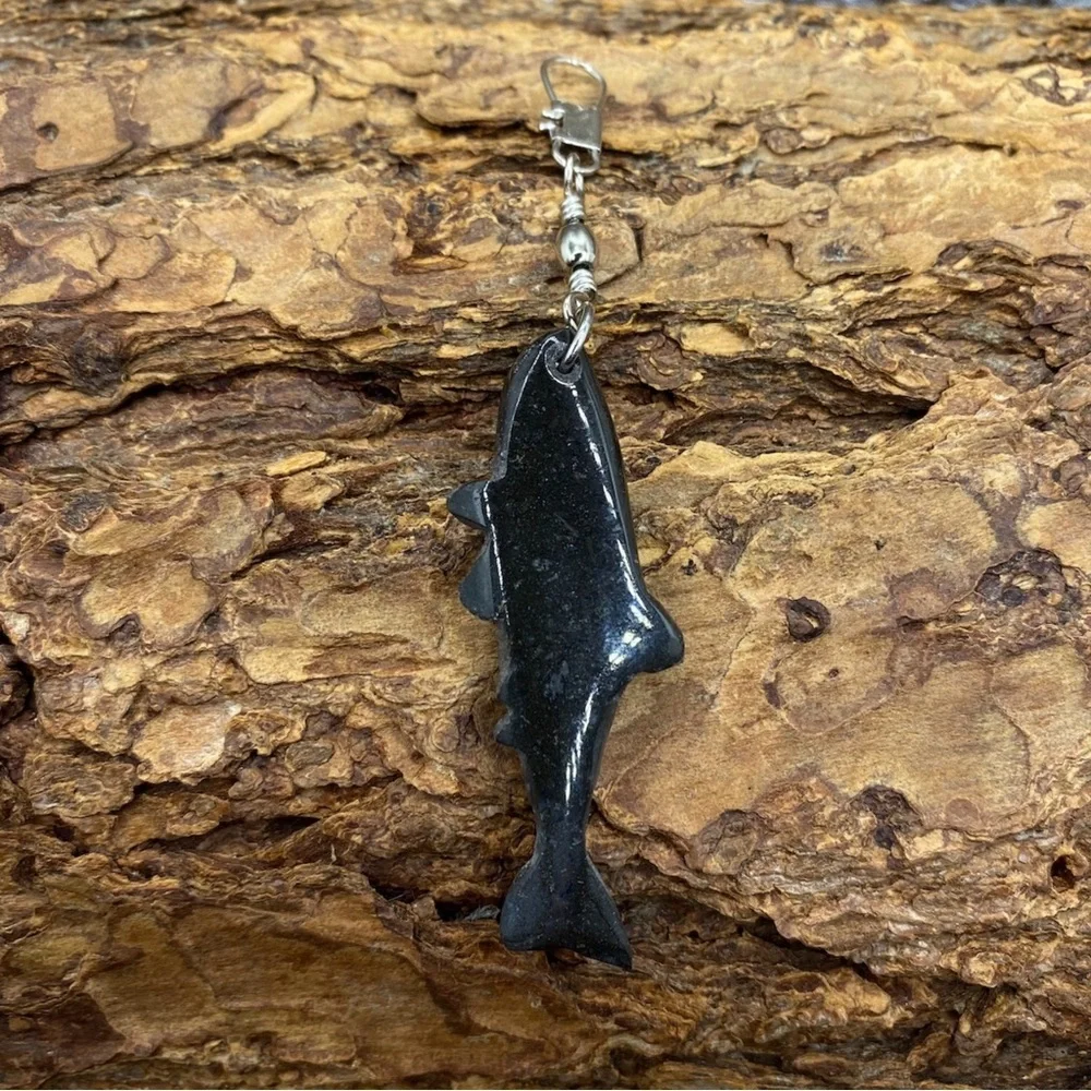 Onyx Shark Fisherman's Necklace Pendant